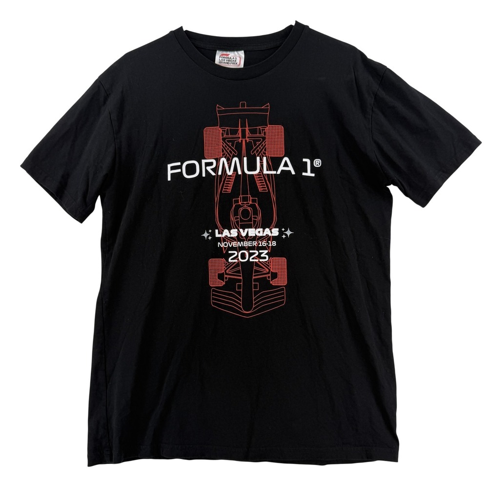 Formula 1 Las Vegas Grand Prix Shirt Mens Large‎ Black Racing 2023 Graphic Tee